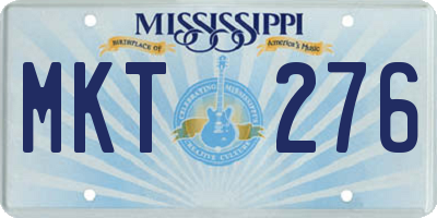 MS license plate MKT276