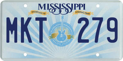 MS license plate MKT279