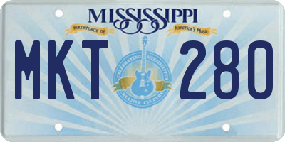 MS license plate MKT280