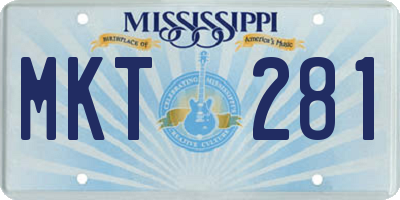 MS license plate MKT281