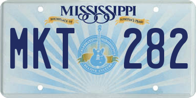 MS license plate MKT282