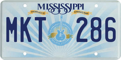 MS license plate MKT286