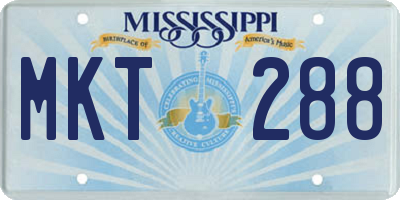 MS license plate MKT288