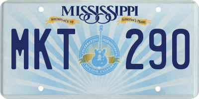 MS license plate MKT290