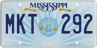 MS license plate MKT292