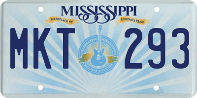 MS license plate MKT293