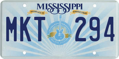 MS license plate MKT294