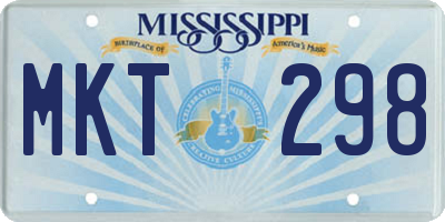 MS license plate MKT298