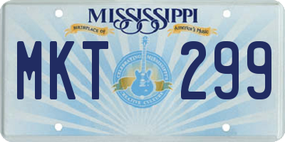 MS license plate MKT299