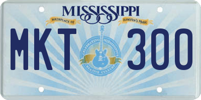 MS license plate MKT300