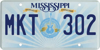 MS license plate MKT302