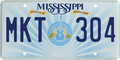 MS license plate MKT304