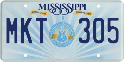 MS license plate MKT305