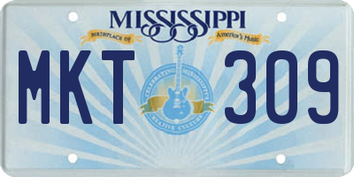MS license plate MKT309