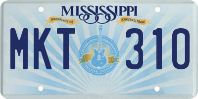 MS license plate MKT310