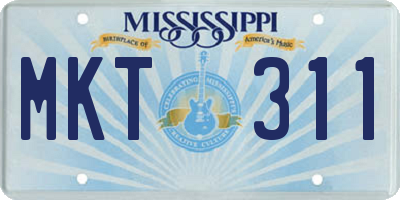 MS license plate MKT311