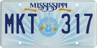 MS license plate MKT317