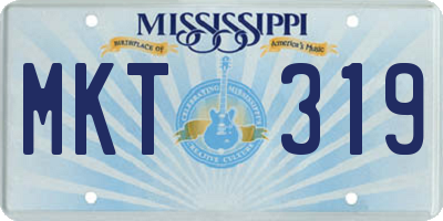 MS license plate MKT319