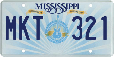 MS license plate MKT321