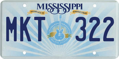 MS license plate MKT322