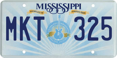 MS license plate MKT325