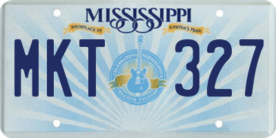 MS license plate MKT327