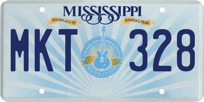 MS license plate MKT328