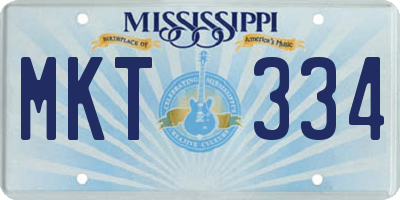 MS license plate MKT334