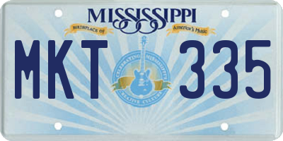 MS license plate MKT335