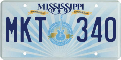 MS license plate MKT340