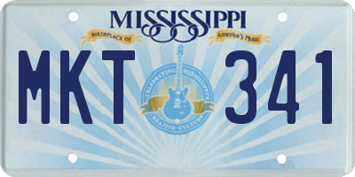 MS license plate MKT341