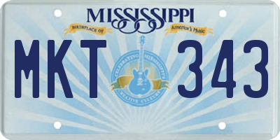 MS license plate MKT343