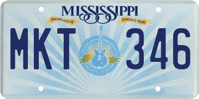 MS license plate MKT346