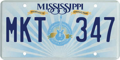 MS license plate MKT347