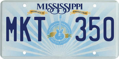 MS license plate MKT350