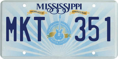 MS license plate MKT351