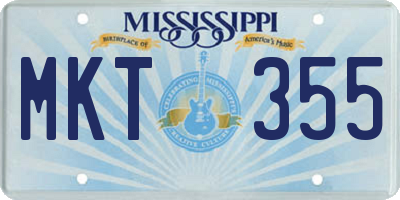 MS license plate MKT355