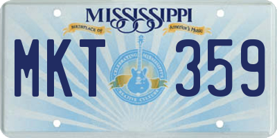 MS license plate MKT359