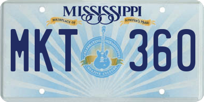 MS license plate MKT360