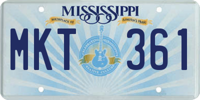 MS license plate MKT361