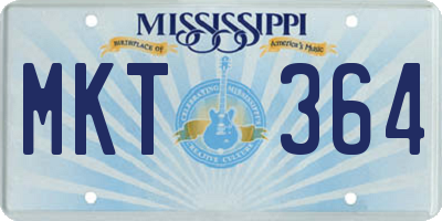 MS license plate MKT364