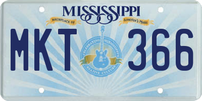 MS license plate MKT366