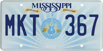 MS license plate MKT367