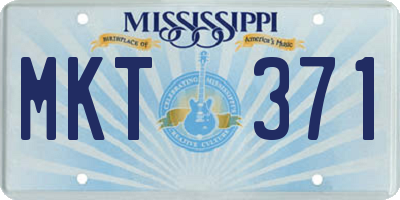 MS license plate MKT371