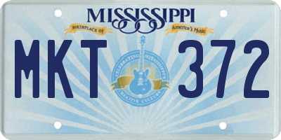 MS license plate MKT372