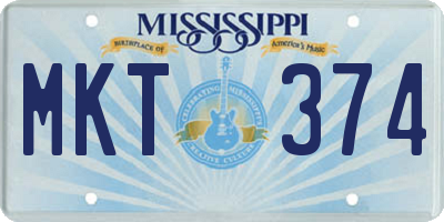MS license plate MKT374