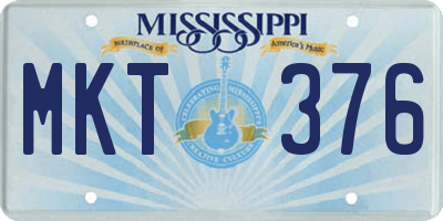 MS license plate MKT376
