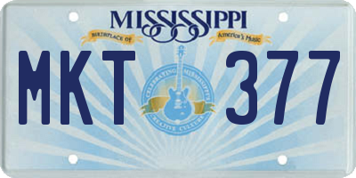 MS license plate MKT377