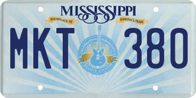 MS license plate MKT380