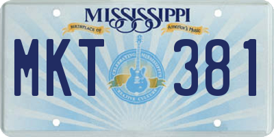 MS license plate MKT381